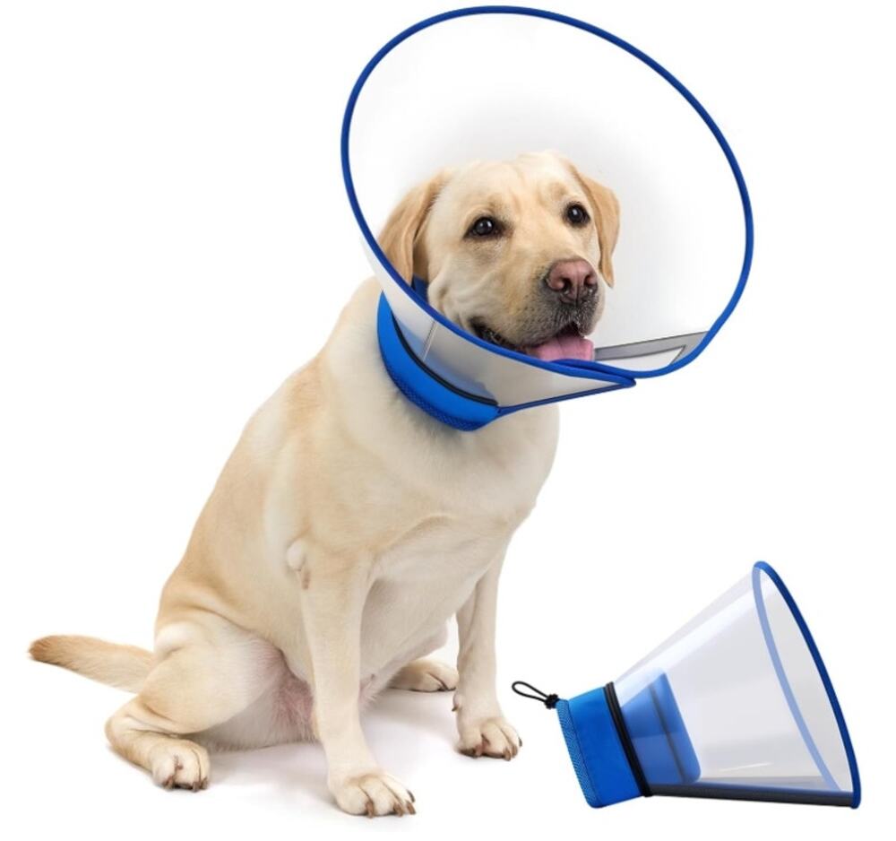 OneTigris Adjustable Soft Dog Recovery Cone Collar Blue L New Open Box